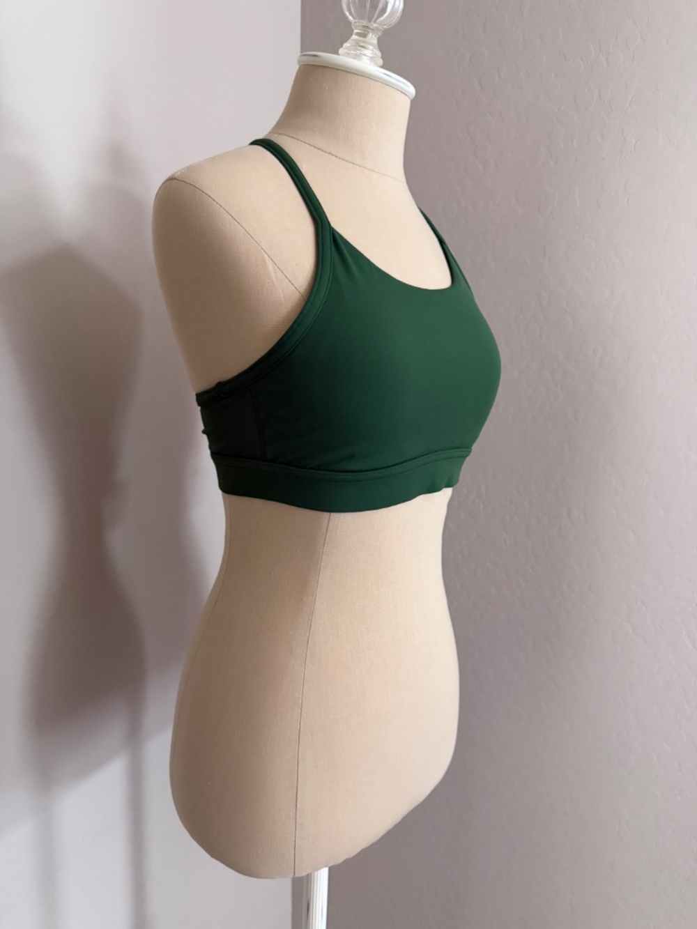 Lululemon Flow Y Mid Support Ivy Grove Green Sports Bra B/C Cup - Picture 4 of 6